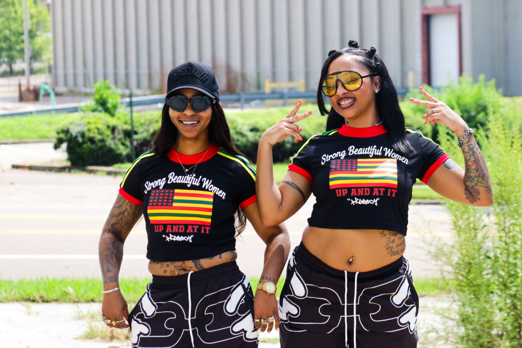 Strong Beautiful Women Freedom crop tee